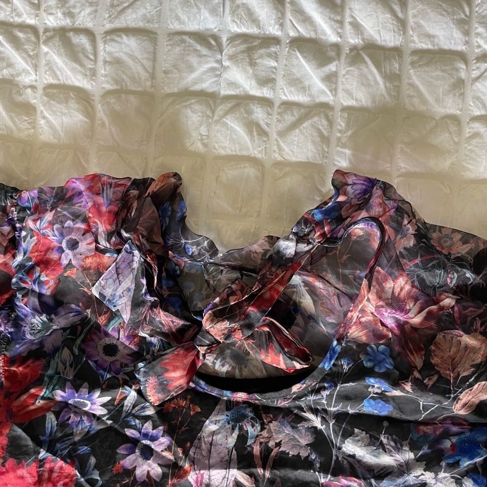 Anthropologie Maeve floral organza top - Picture 7 of 10